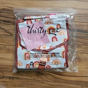 Thirty-One Fold Over Lunch Bag - Boho Rainbows